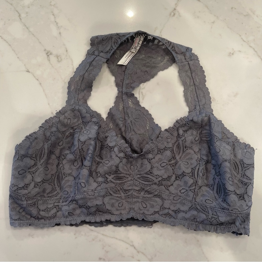 Free People Intimately grey lace Gallon racerback - Picture 5 of 14